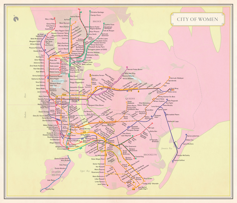 Cartography by Molly Roy, from “Nonstop Metropolis,” by Rebecca Solnit and Joshua Jelly-Schapiro. Subway Route Symbols ® Metropolitan Transportation Authority